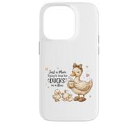 Carcasa para iPhone 14 Pro Funny Mom Just a Mom Trying to Keep Her Ducks Humor