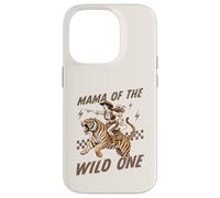 Carcasa para iPhone 14 Pro Funny Mom Tiger Riding. Western Cowboy Mama of The Wild One