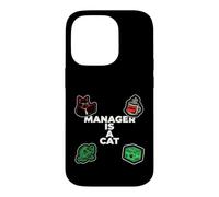 Carcasa para iPhone 14 Pro Funny Office Humor Manager Is A Cat Feline Boss