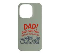 Carcasa para iPhone 14 Pro Funny Raccoon Dad Yelling Raccoons Father's Day