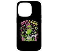 Carcasa para iPhone 14 Pro Funny Toddler Pickle Costume, Just a Girl Who Loves Pickles