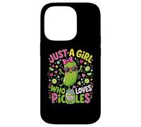 Carcasa para iPhone 14 Pro Funny Toddler Pickle Costume, Just a Girl Who Loves Pickles