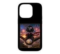 Carcasa para iPhone 14 Pro Gafas con diseño de Perro caniche Negro sobre águila Calva con Bandera Americana