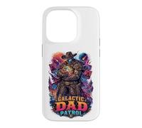 Carcasa para iPhone 14 Pro Galactic Space Cowboy Dad Patrol Scifi Western Father's Day