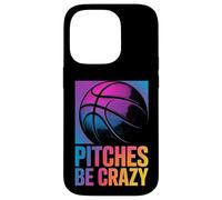 Carcasa para iPhone 14 Pro Game Day Baseball Fan Pitches be Crazy para Mujer
