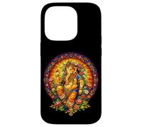 Carcasa para iPhone 14 Pro Ganesha Vitral Mandala Hindú Dios Hinduismo Yoga