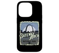 Carcasa para iPhone 14 Pro Gateway Arch National Park - Recuerdo Vintage de Vacaciones