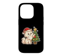 Carcasa para iPhone 14 Pro Gato Blanco Decora el árbol