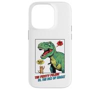 Carcasa para iPhone 14 Pro Gato Dedo Medio T-Rex Dinosaurio Pop Art Tiranosaurio