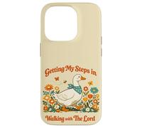 Carcasa para iPhone 14 Pro Getting My Steps in Walking with The Lord Christian Floral