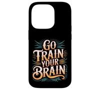Carcasa para iPhone 14 Pro Go Train Your Brain Fitness Enfoque Metas Bienestar -
