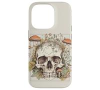 Carcasa para iPhone 14 Pro Goblincore Aesthetic Vintage Botanical Mushrooms Skull