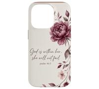 Carcasa para iPhone 14 Pro God is Within Her, She Will Not Fail Cristiana Flores Fe Art