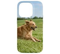 Carcasa para iPhone 14 Pro Golden Retriever Perro Corriendo Campo Abierto Soleado Escena Al