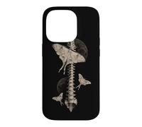 Carcasa para iPhone 14 Pro Gótico Polilla Anatomía Columna Luna Oculto Naturaleza