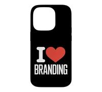 Carcasa para iPhone 14 Pro Gracioso I Love Branding Decir Marketing Humor