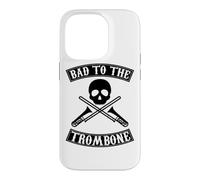 Carcasa para iPhone 14 Pro Gráfico de Bad To The Trombone Pun Skull