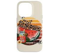 Carcasa para iPhone 14 Pro Gráfico de sandía Dulce de Verano, Estilo Retro