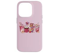 Carcasa para iPhone 14 Pro Gráfico Love Seasonal Coffee Tea Sweet Hearts
