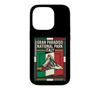 Carcasa para iPhone 14 Pro Gran Paradiso National Park Italia Bandera Vintage Travel