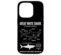 Carcasa para iPhone 14 Pro Gran Tiburón Blanco Anatomía Océano