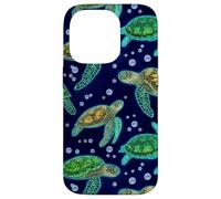 Carcasa para iPhone 14 Pro Green Sea Turtle Marine Life Ocean Decorative Pattern