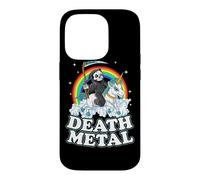Carcasa para iPhone 14 Pro Grim Reaper Riding Unicorn | Death Metal Pastel Goth