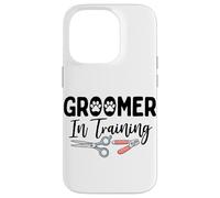 Carcasa para iPhone 14 Pro Groomer In Training Dog Groomer Principiante Peluquería de Mascotas