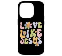 Carcasa para iPhone 14 Pro Groovy Love Like Jesus Religious God Christian Graphic