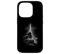 Carcasa para iPhone 14 Pro Guerrero Vikingo con Cuervos de Lobo y tormenta de