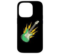Carcasa para iPhone 14 Pro Guitarra eléctrica Retro Lightning Bolt Rock Music Graphic
