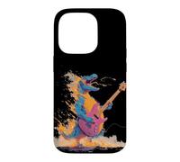 Carcasa para iPhone 14 Pro Guitarra Mecedora de Dinosaurio para Adultos y niños