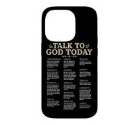 Carcasa para iPhone 14 Pro Habla con Dios Hoy Cristiano Fe Oración Escritura Biblia
