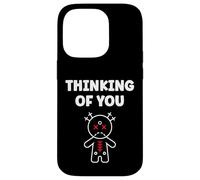 Carcasa para iPhone 14 Pro Halloween Horror Funny Quote Thinking of You Voodoo Doll