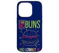 Carcasa para iPhone 14 Pro Hamburguesa Me Gustan los Bollos Grandes y no me Puede gustar Funny Burger