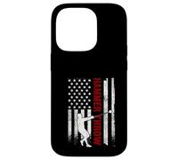 Carcasa para iPhone 14 Pro Hammer Throw Bandera Americana Desgastada USA Patriotic