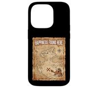 Carcasa para iPhone 14 Pro Happiness Found Here Vintage Pirate Map Crab