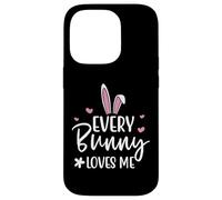 Carcasa para iPhone 14 Pro Happy Easter Every Bunny Sign Every Bunny Loves Me Chicks