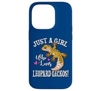 Carcasa para iPhone 14 Pro Happy Reptile Just A Girl Who Loves Leopard Geckos Lover