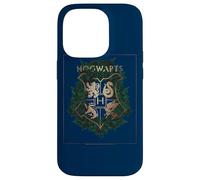 Carcasa para iPhone 14 Pro Harry Potter Hogwarts Green and Gold Floral Crest