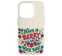 Carcasa para iPhone 14 Pro Have A Berry Nice Day Retro Strawberry Groovy Aesthetic
