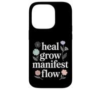 Carcasa para iPhone 14 Pro Heal Grow Manifest Flow Spiritual Wellness Mindset -
