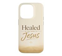 Carcasa para iPhone 14 Pro Healed in The Name of Jesus - Cross at Sunrise