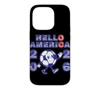 Carcasa para iPhone 14 Pro Hello America Soccer 2026 Anfitrión Fan Football Art