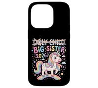 Carcasa para iPhone 14 Pro Hermana Mayor de Only Child 2026, Unicornio, arcoíris, Lindo