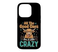 Carcasa para iPhone 14 Pro Highland Cow All Good Ones Crazy Funny Dichos