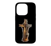 Carcasa para iPhone 14 Pro Hijo de Dios Jesucristo Versículo de la Biblia 9 Juan 3:16 Cruz Fe