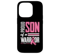 Carcasa para iPhone 14 Pro Hijo Orgulloso de una mamá guerrera Concientización sobre el cáncer de Mama