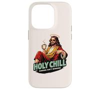 Carcasa para iPhone 14 Pro Holy Chill Funny Jesus Coffee Humor Pecar no es Ganar
