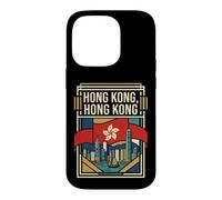 Carcasa para iPhone 14 Pro Hong Kong Bandera Skyline Vintage Travel Art